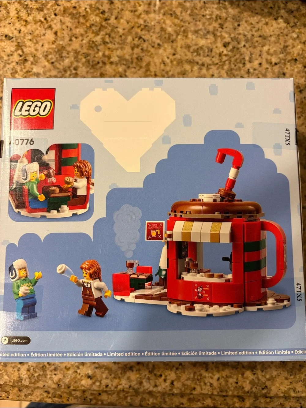 LEGO Hot Chocolate Stand Holiday Building Set. Ages 10+, 256 pieces.